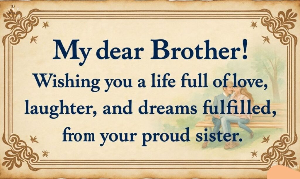 Heartfelt Message to My Brother from a Loving Sister